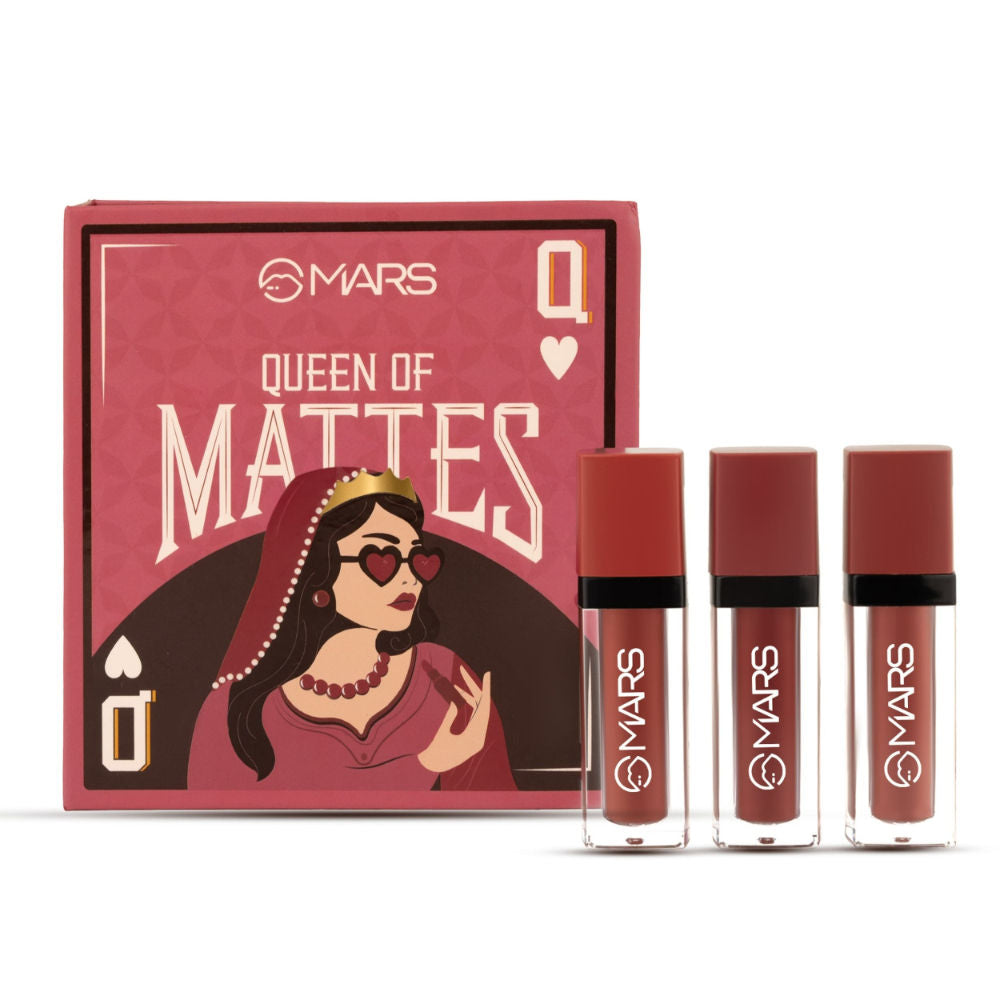 Queen Of Mattes Reds & Maroons Liquid Lipsticks - Blushed Nudes