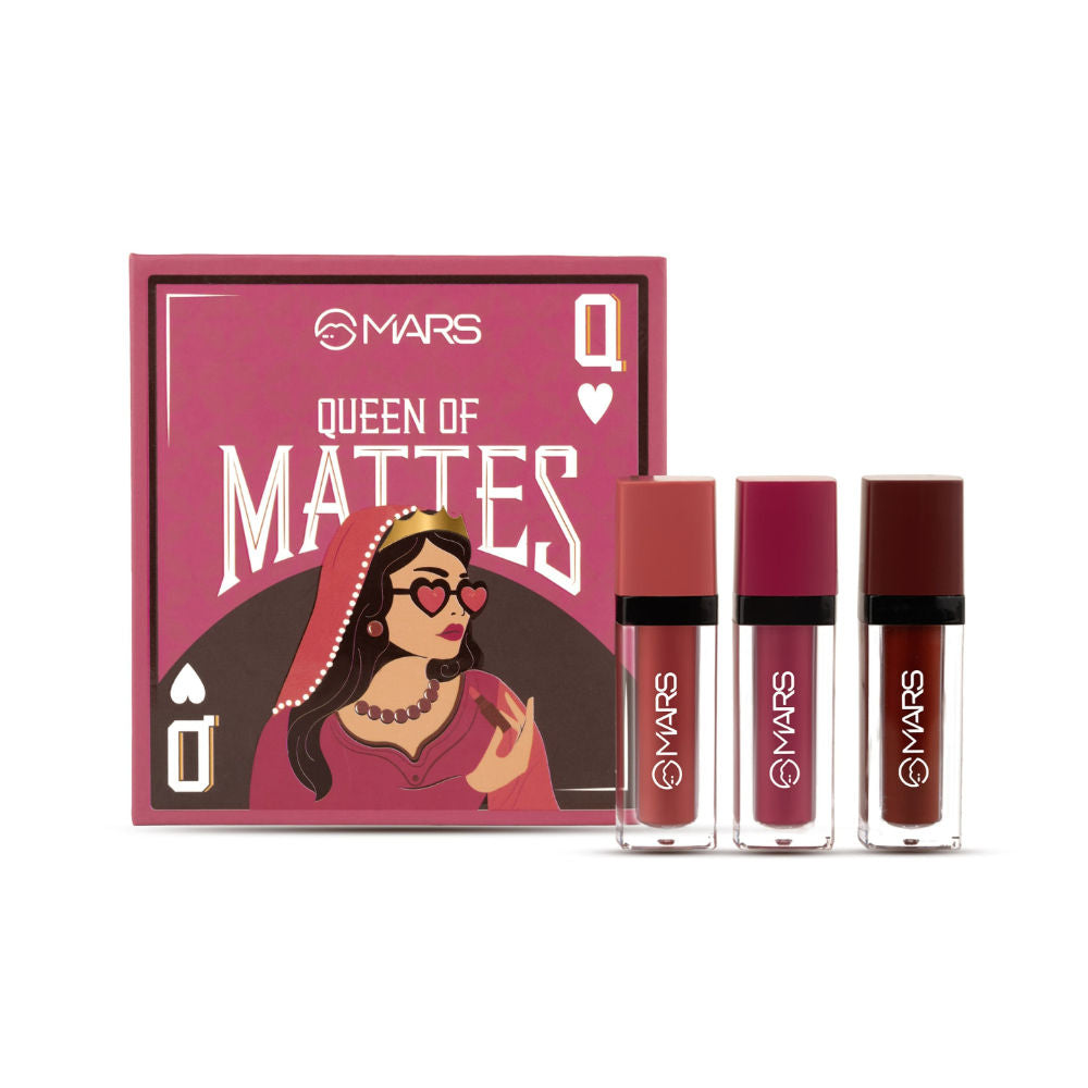 Queen Of Mattes Reds & Maroons Liquid Lipsticks - All Rounder