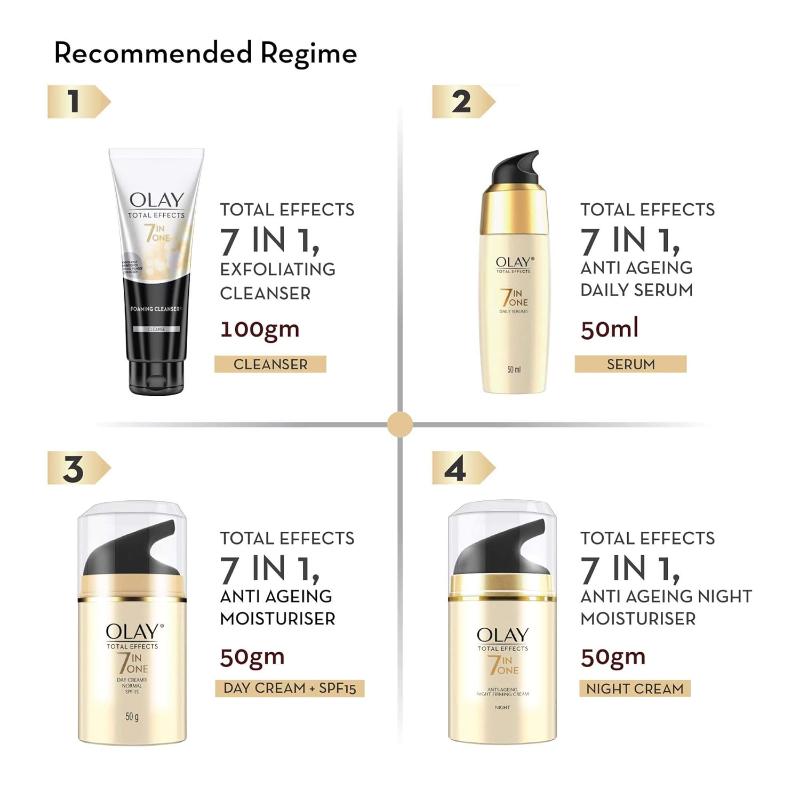 Total Effects Day Cream, Fights 7 Signs of Ageing With Niacinamide & Green Tea Extracts