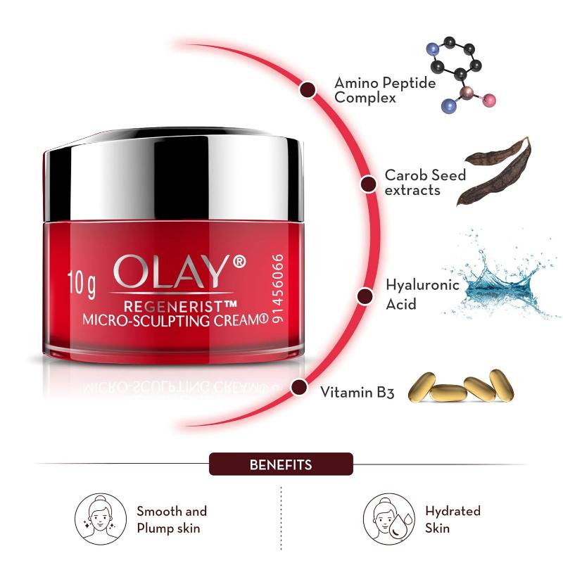 Regenerist Microsculpting Day Cream, Plump & Bouncy Skin With Hyaluronic Acid & Peptides