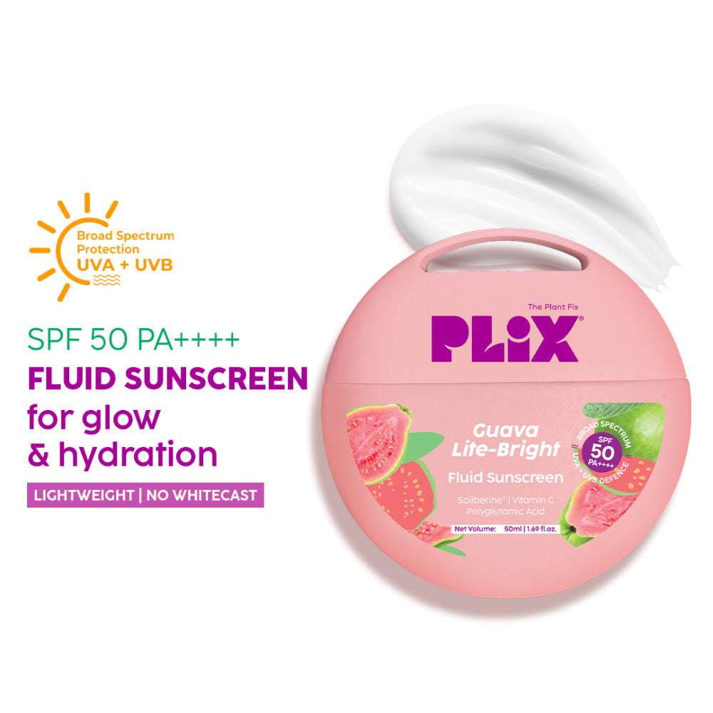 Guava Glow Fluid Hydrating, Lightweight & Non-Greasy SPF 50 PA++++ Sunscreen