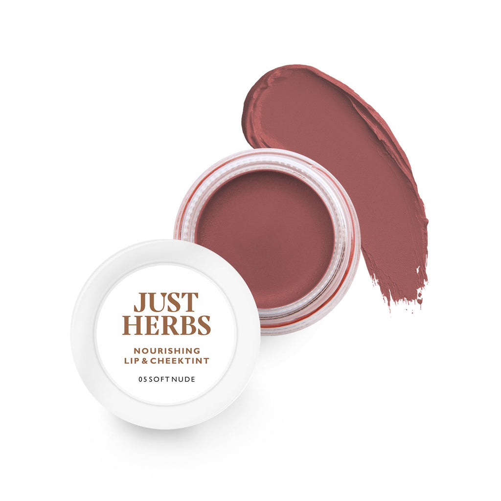 Herb Enriched Lip & Cheek Tint, Soft Nude 05, Natural Finish & Hydrating - 05 Soft Nude
