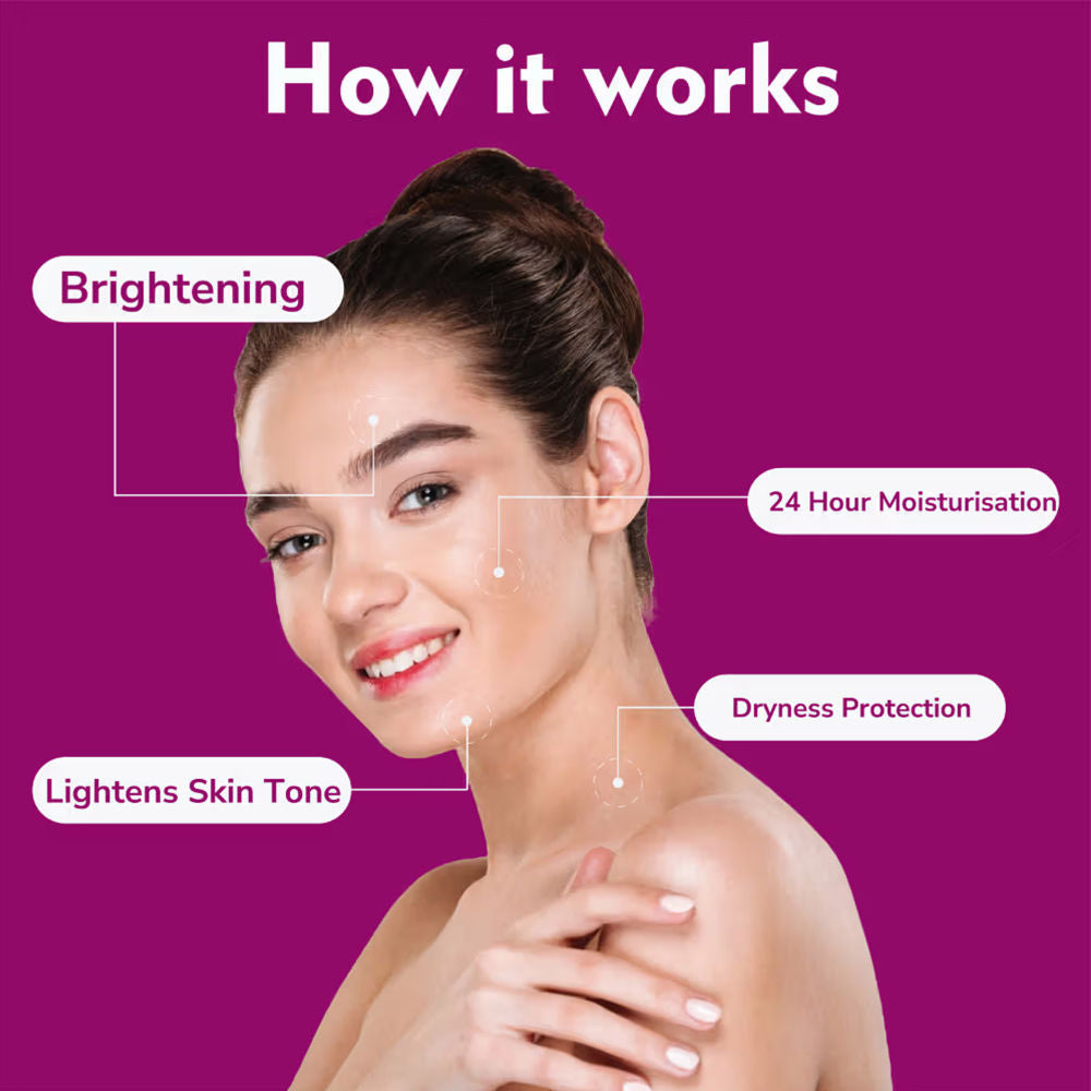 1% Kojic Acid Moisturizer Body Lotion for Pigmentation Tan Removal Skin Whitening Brightening