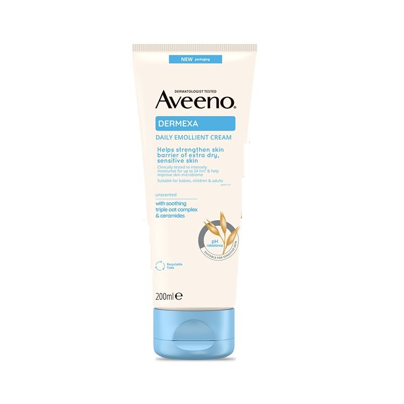 Dermexa Daily Emollient Cream | Oat + Ceramide Face & Body Moisturizer for Dry Sensitive Skin