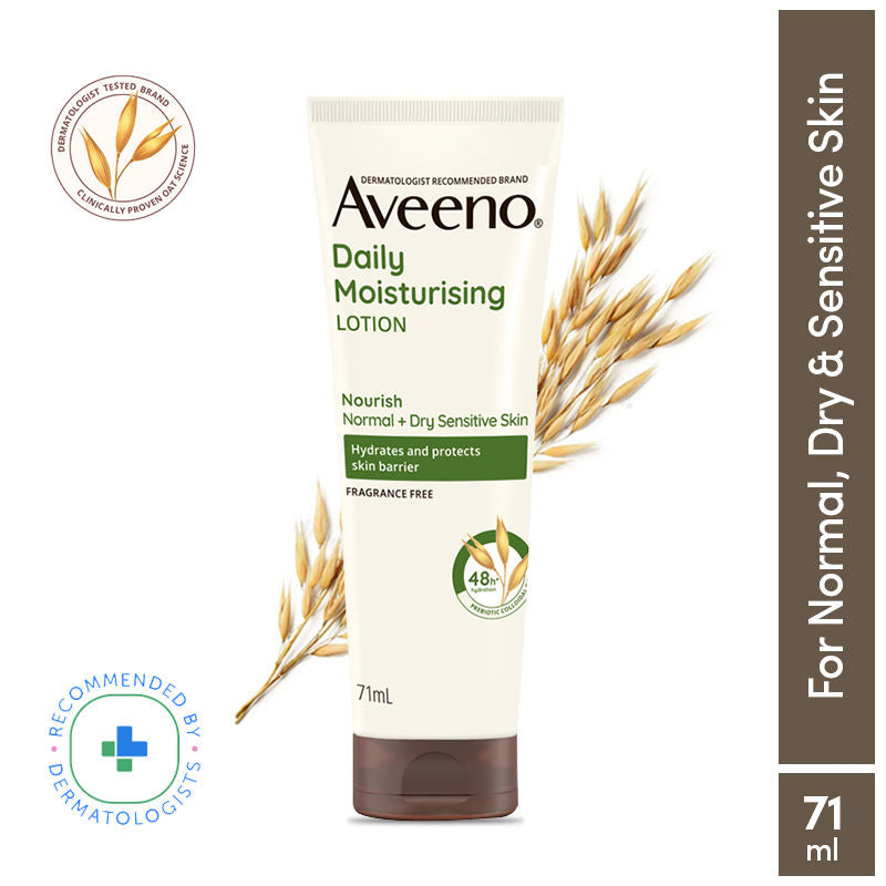 Daily Moisturising Lotion - Natural Oat Body Moisturizer For Normal, Dry & Sensitive Skin - 71ml