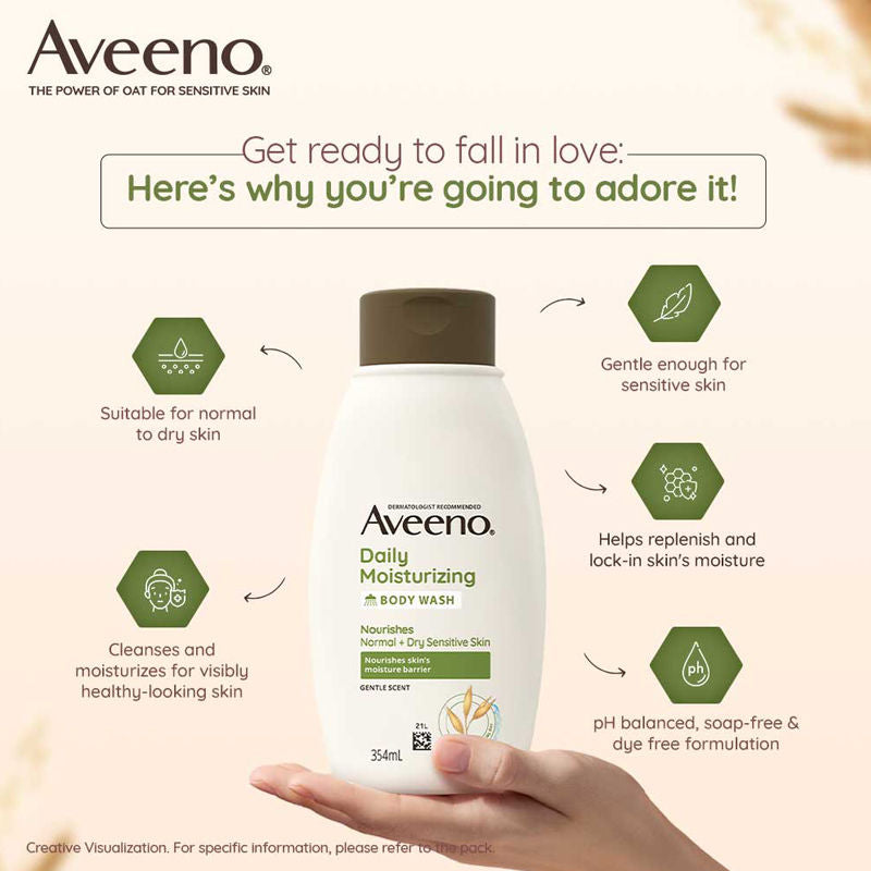 Daily Moisturising Body Wash - Prebiotic Oat Cleanse, Moisturize Normal, Dry & Sensitive Skin