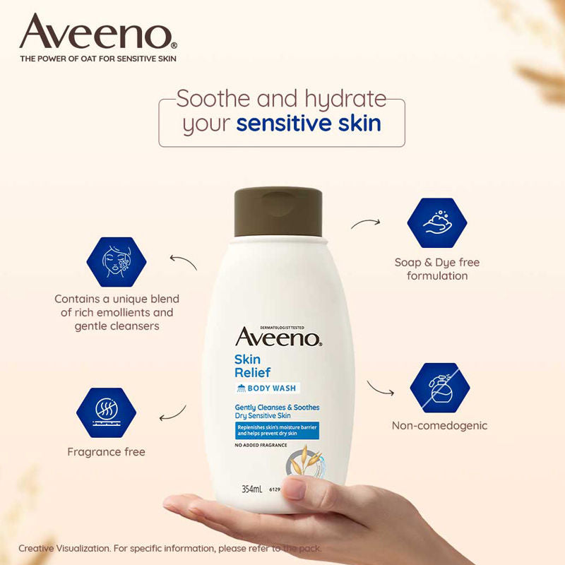 Skin Relief Body Wash - Prebiotic Oat to Cleanse & Moisturize Dry, Itchy & Sensitive Skin