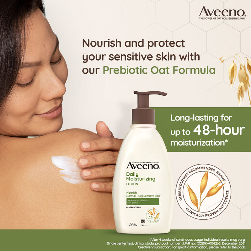 Daily Moisturising Lotion - Natural Oat Body Moisturizer For Normal, Dry & Sensitive Skin