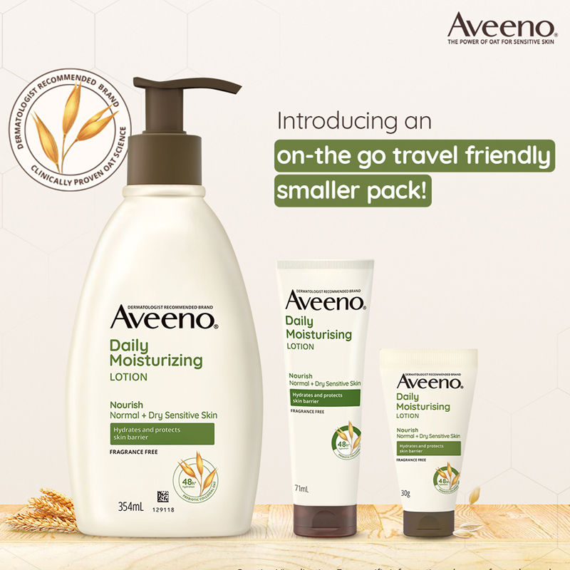Daily Moisturising Lotion - Natural Oat Body Moisturizer For Normal, Dry & Sensitive Skin