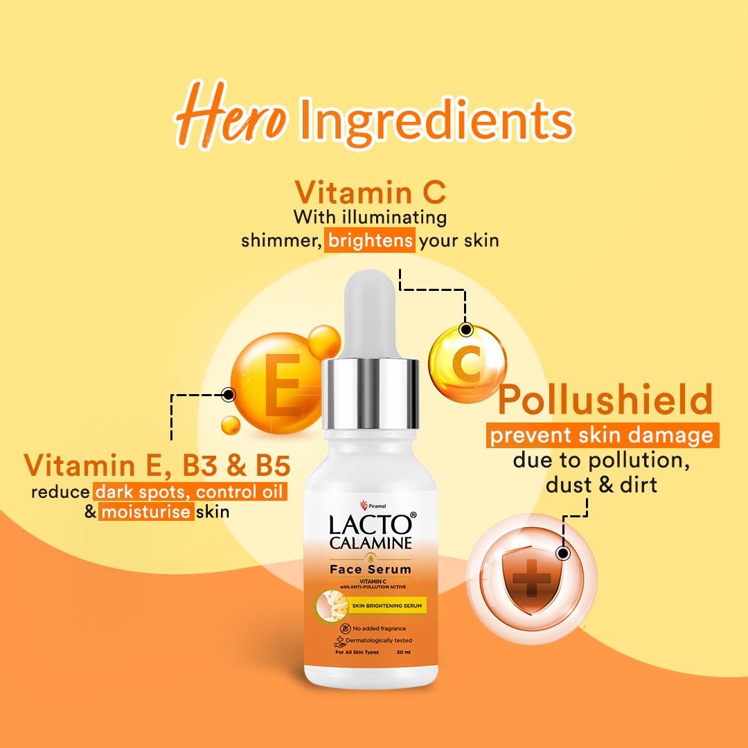 Vitamin C Face Serum with Niacinamide for Glowing Skin & Dark Spots Reduction