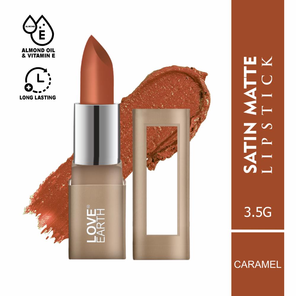 Satin Matte Lipstick - Caramel