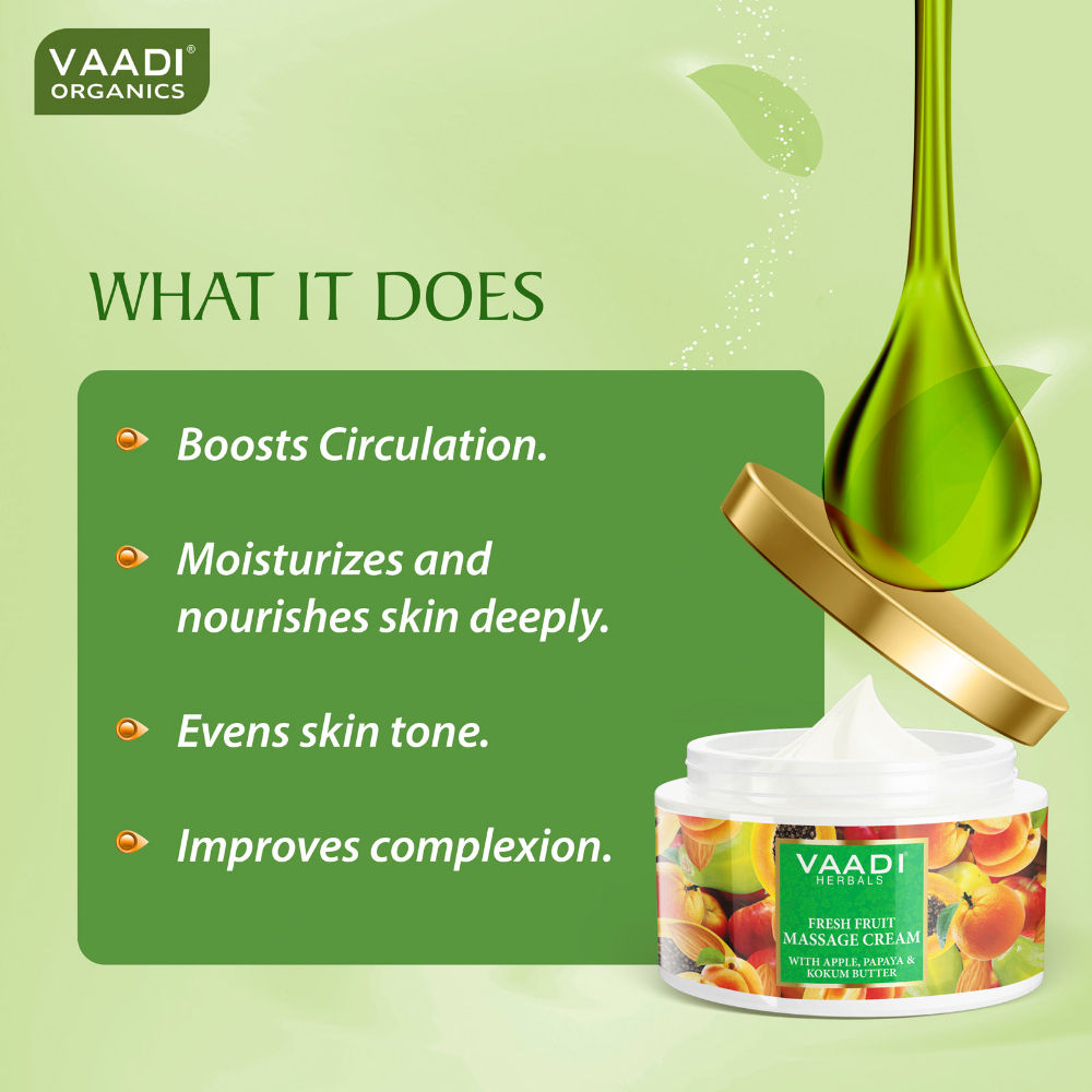 Fresh Fruit Massage Cream With Apple Papaya & Kokum Butter