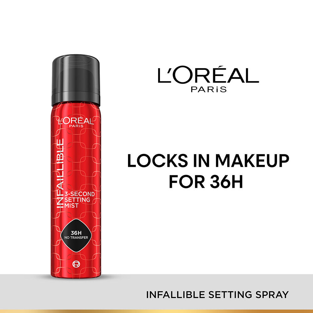 Infallible 3-Second Setting Spray, 36hr Long Lasting Makeup