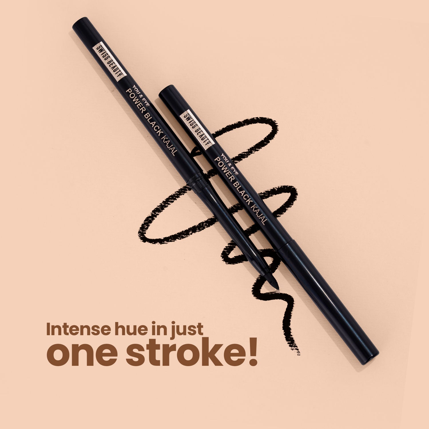 You & Eye Power ,24 Hours Stay ,Waterproof & Smudge-Proof Kajal With Vitamin E -Black