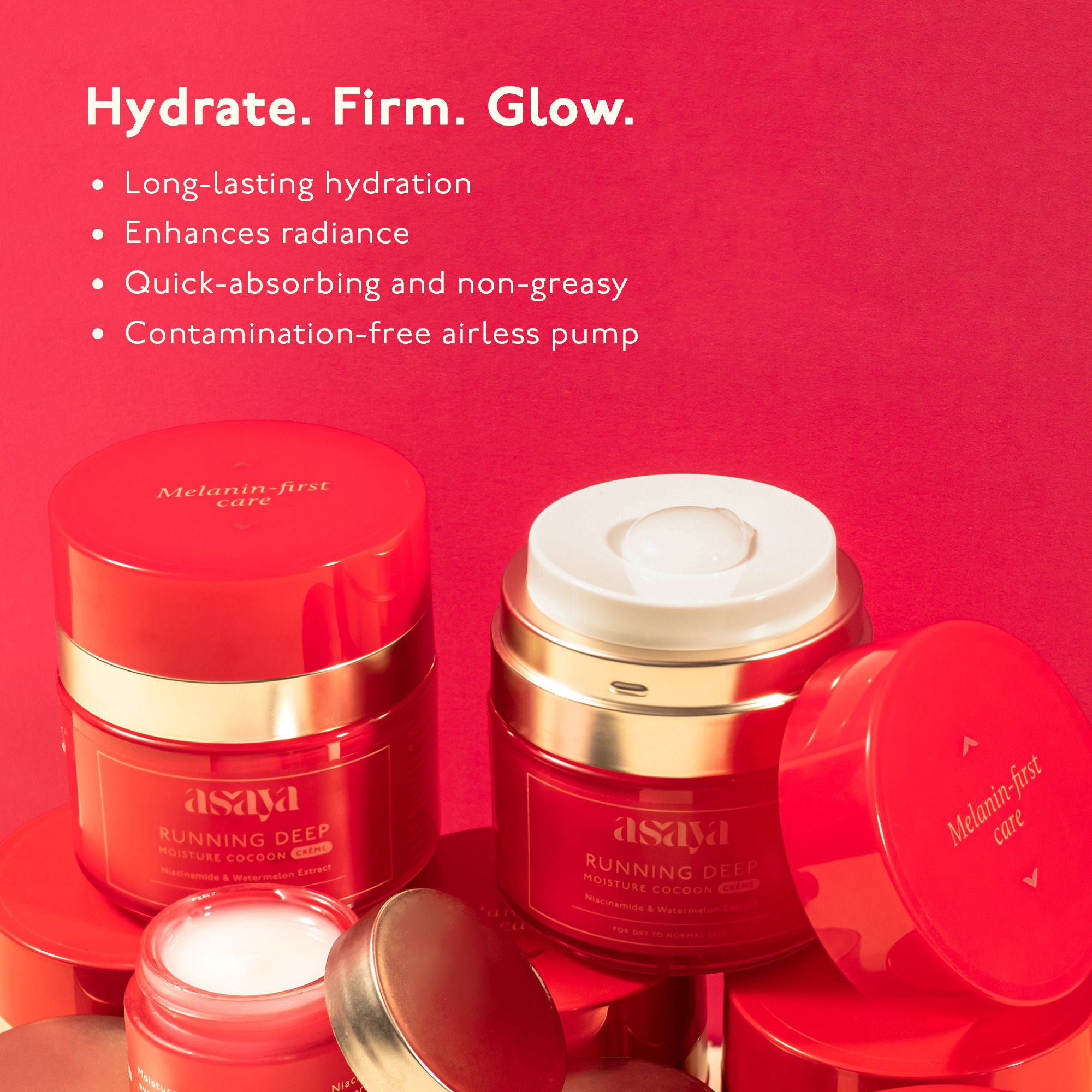 Cream Face Moisturizer For Dry Skin With Niacinamide Watermelon Extract And Glycerine