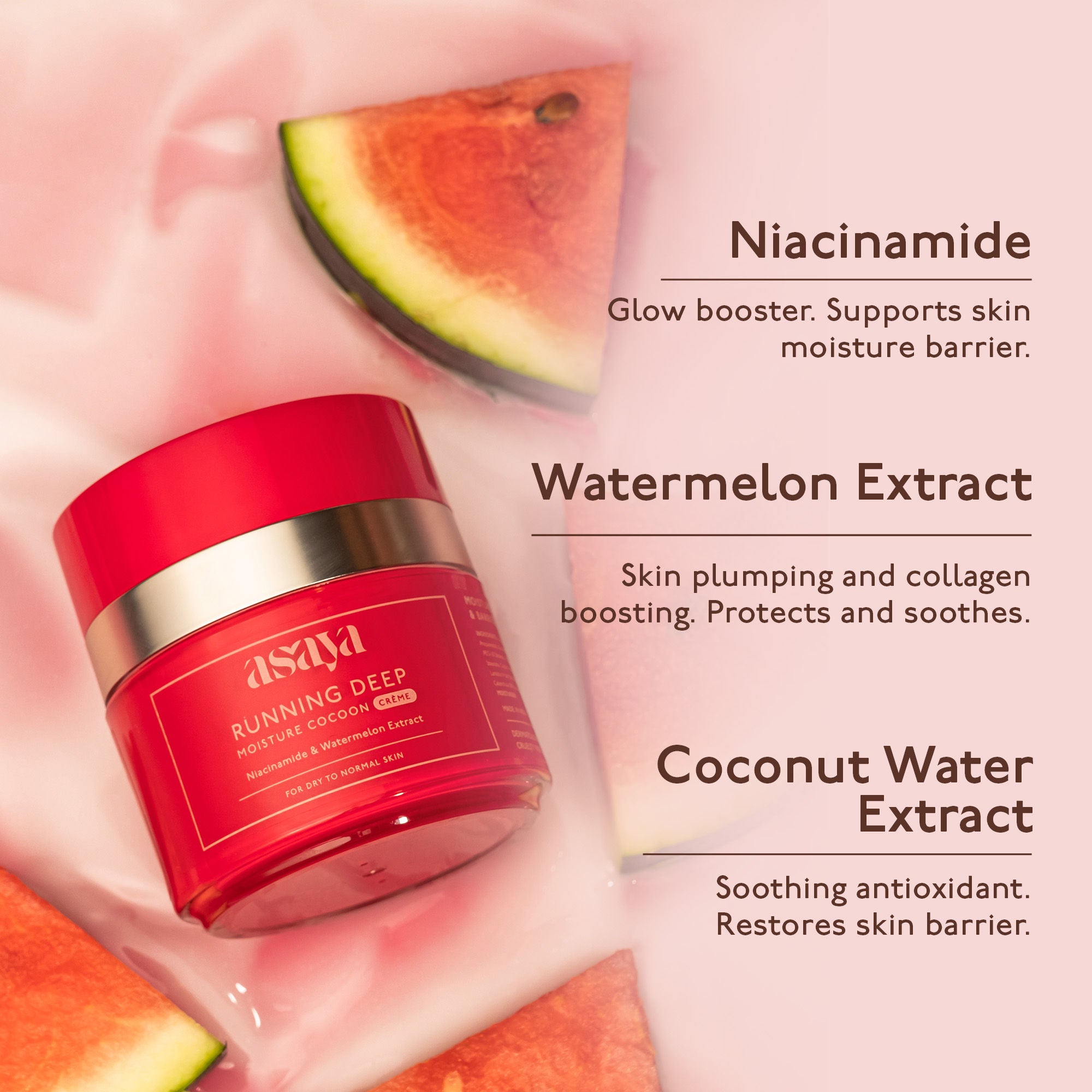 Cream Face Moisturizer For Dry Skin With Niacinamide Watermelon Extract And Glycerine