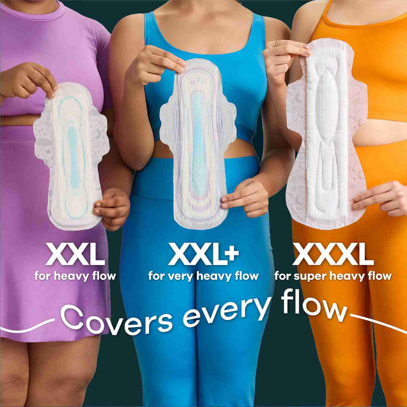 Bindazzz Nights 44 XXL Sanitary Pads, Upto 0% Leaks All Night Long