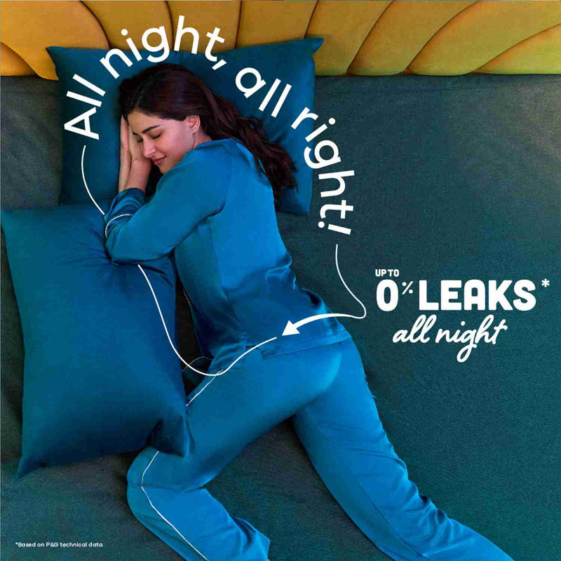 Bindazzz Nights 45 XXL Sanitary Pads, Upto 0% Leaks All Night Long