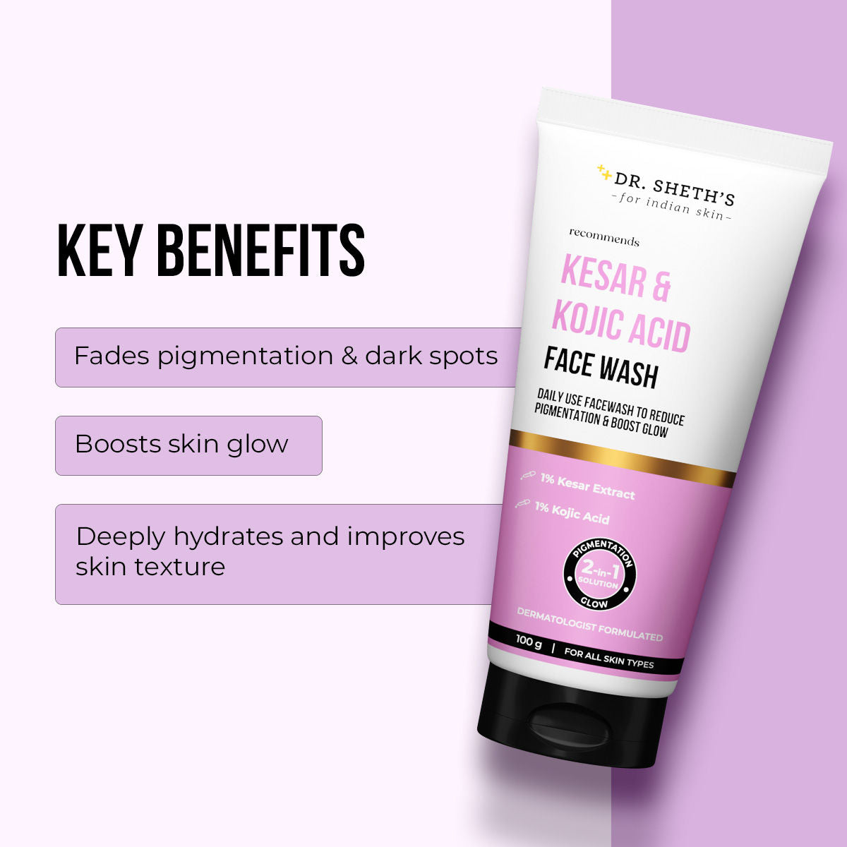Kesar & Kojic Acid Facewash For All Skin Types