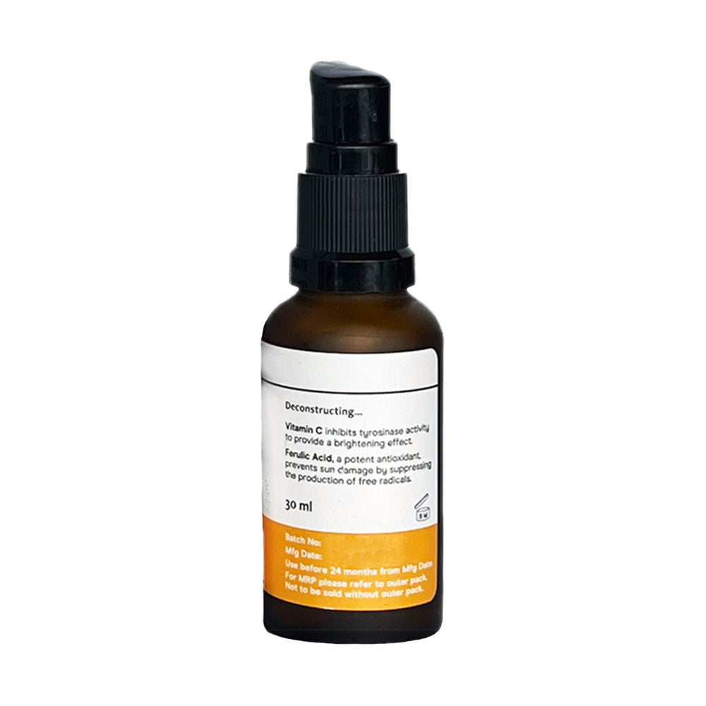 10% Vitamin C Face Serum with 0.5% Ferulic Acid, for Glowing Skin, Beginner-friendly