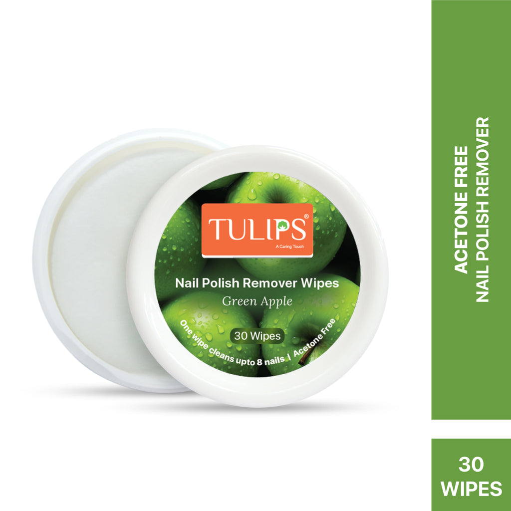 Nail Polish Remover Wipes With Green Apple Extracts & Tea Tree Oil