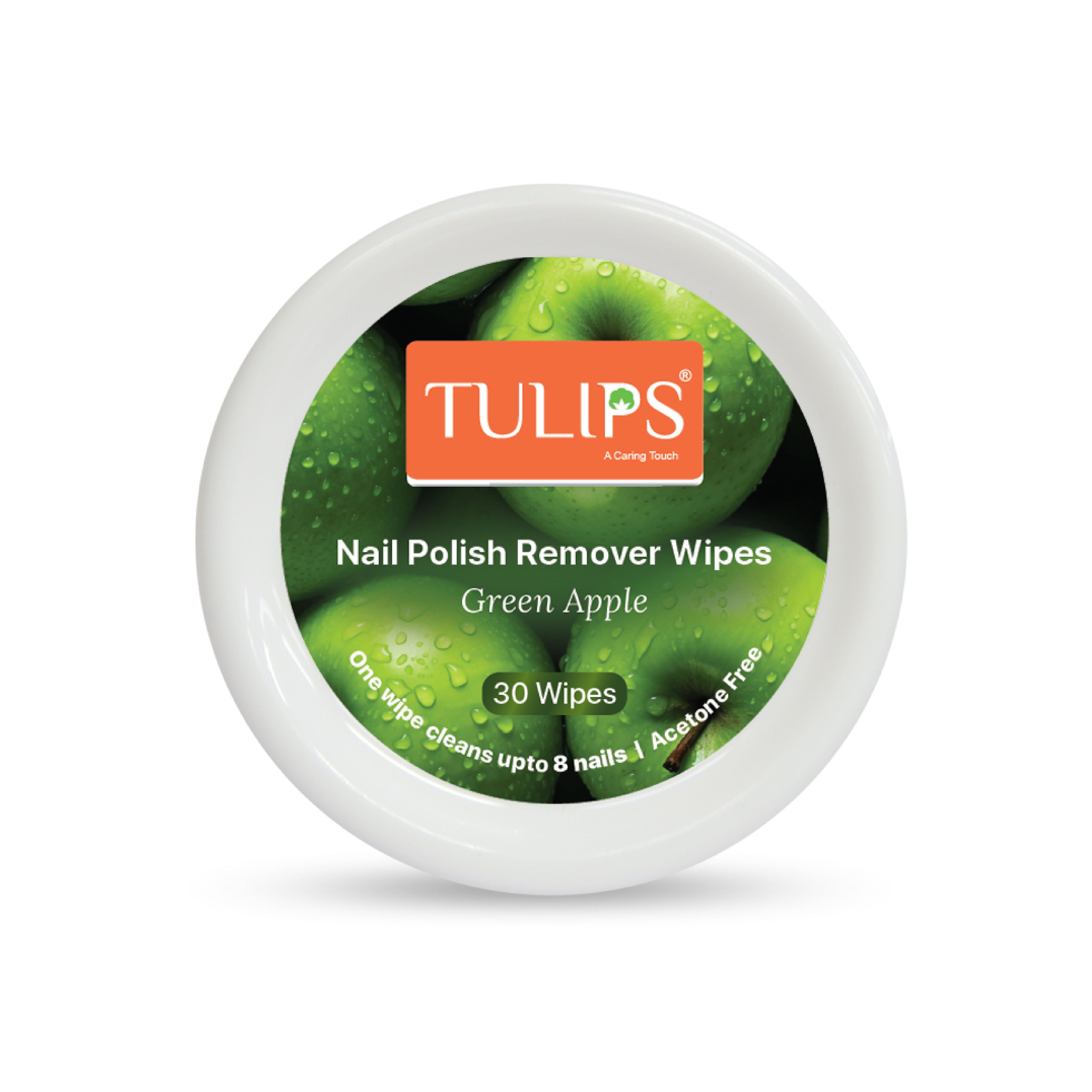 Nail Polish Remover Wipes With Green Apple Extracts & Tea Tree Oil