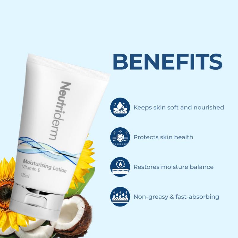 Moisturising Face & Body Lotion For Dry, Aging, Wrinkles, Acne, Red Skin With Vitamin E