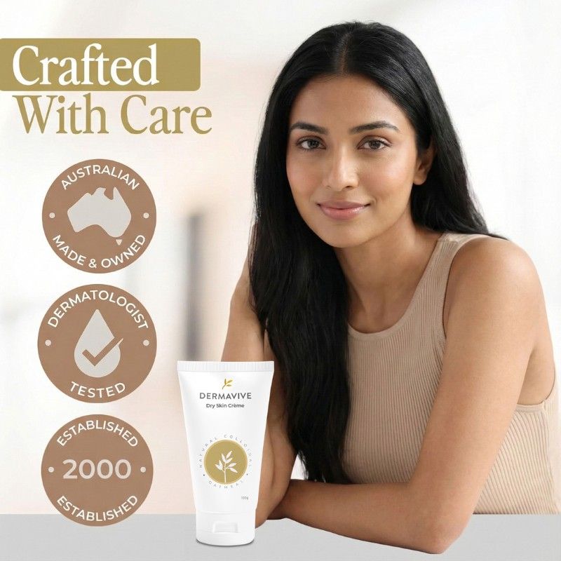 Dry Skin Face Cream With Natural Colloidal Oatmeal, Jojoba Oil & Vitamin E