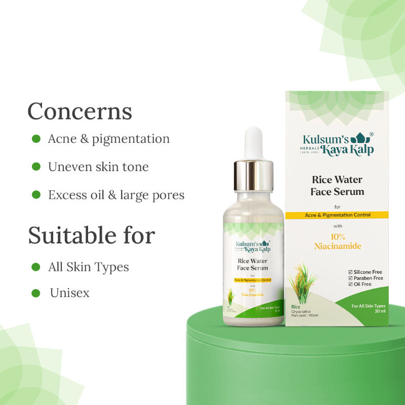 Rice Water Face Serum With 10% Niacinamide