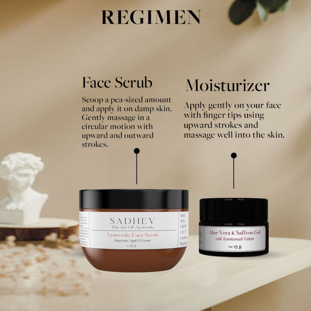 Ayurvedic Face Scrub With Sugarcane, Apple & Lemon