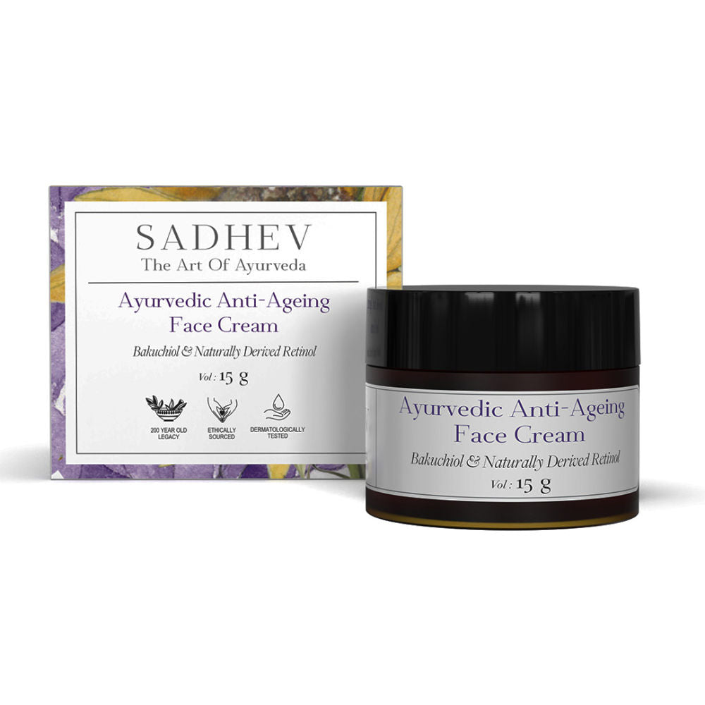 Ayurvedic Anti-Ageing Face Cream with Bakuchiol & Naturally Derived Retinol - 15g