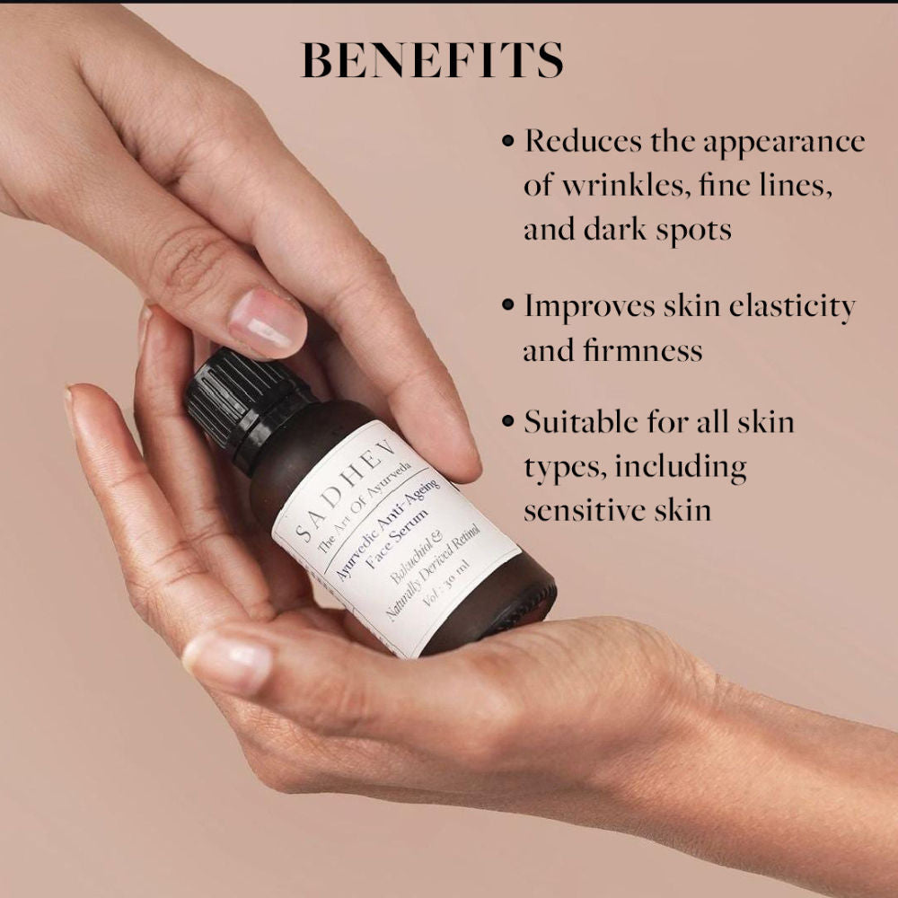 Ayurvedic Anti-Ageing Face Serum with Bakuchiol & Naturally Derived Retinol