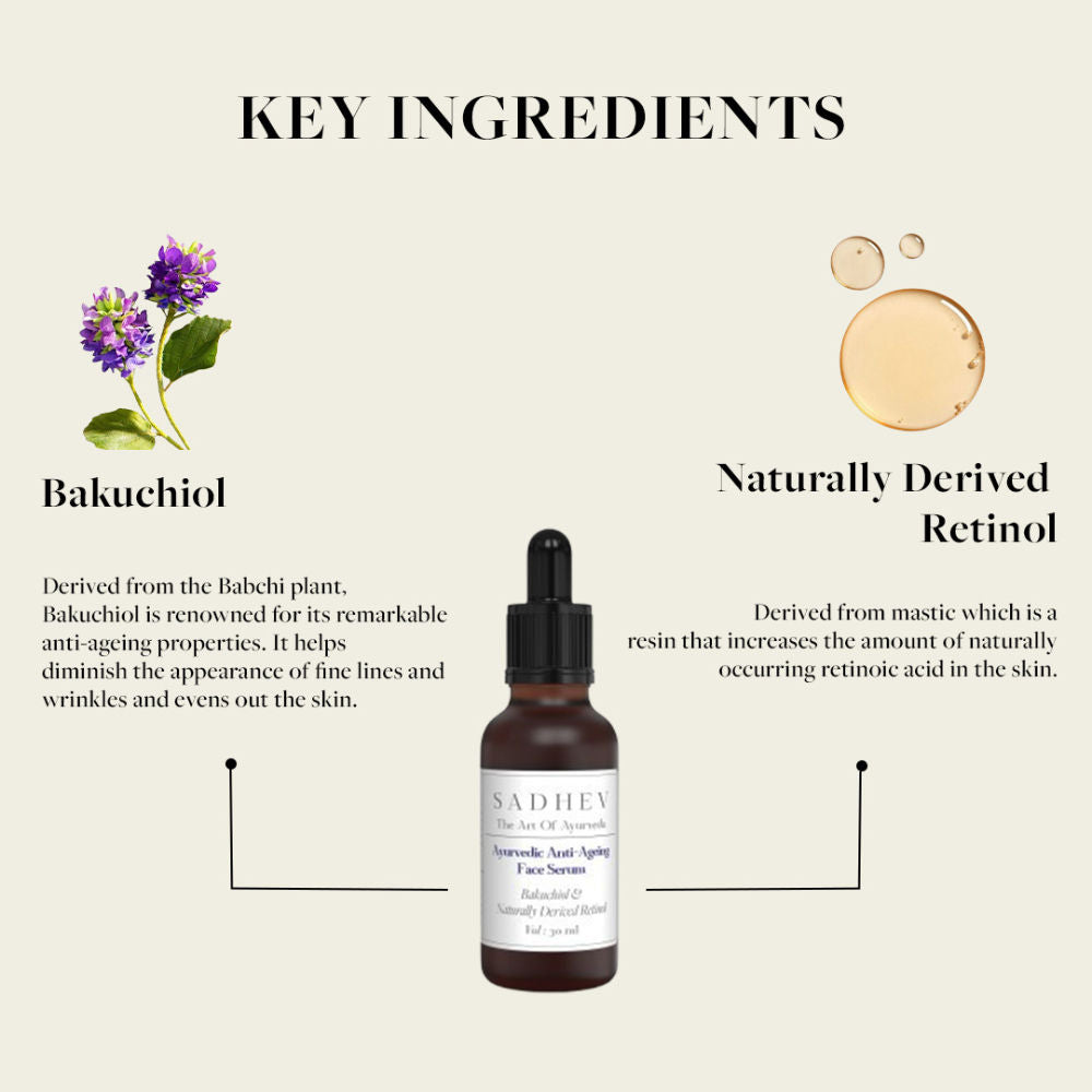 Ayurvedic Anti-Ageing Face Serum with Bakuchiol & Naturally Derived Retinol