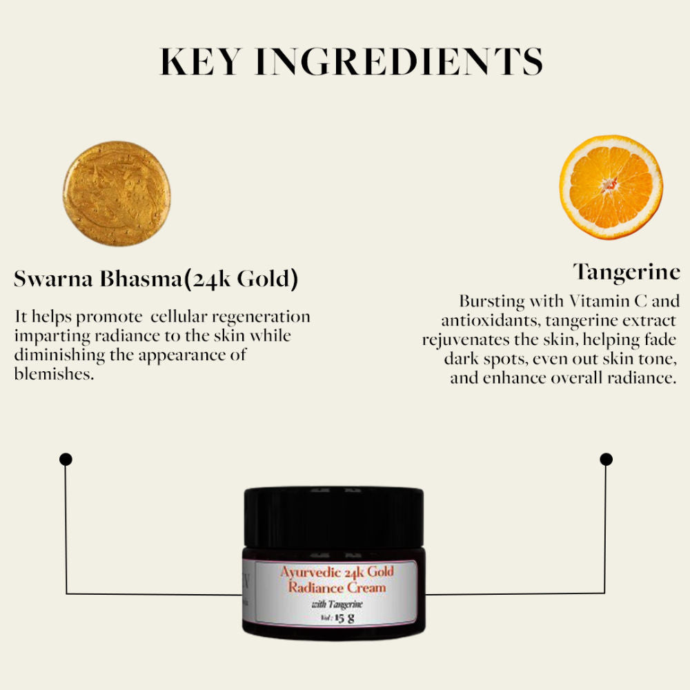 Ayurvedic 24K Gold Radiance Cream with Tangerine