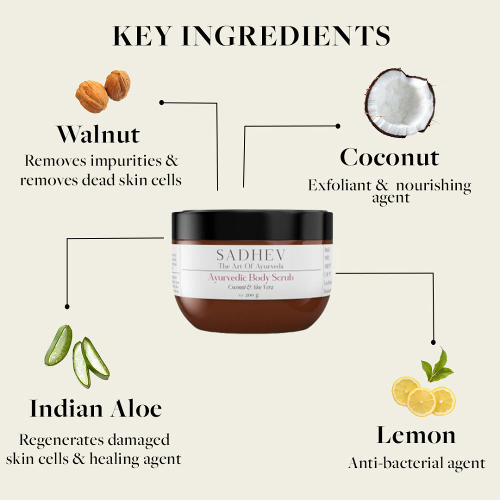 Ayurvedic Coconut and Aloe Vera Body Scrub