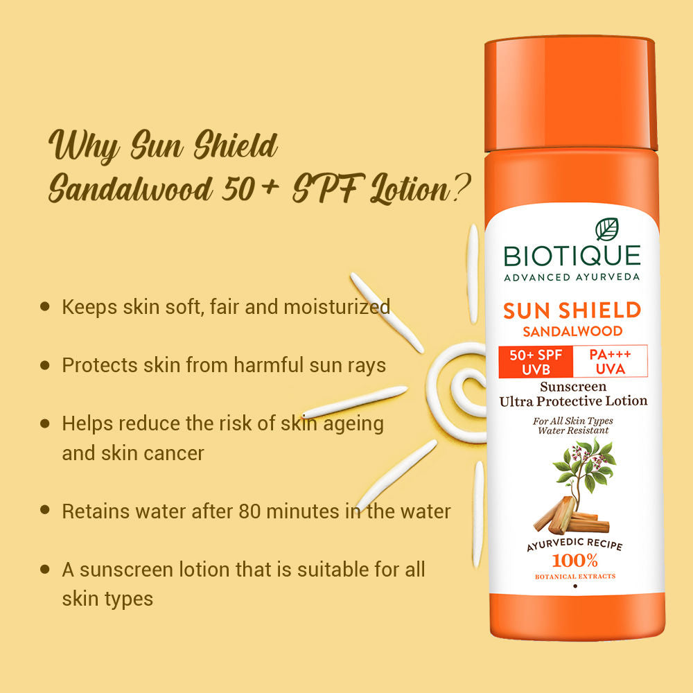Bio Sun Shield Sandalwood Ultra Protective Face Lotion SPF 50+ Sunscreen