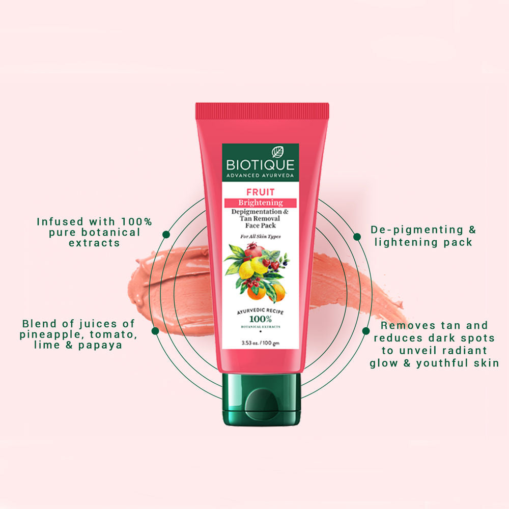 BIO Fruit Whitening & Depigmentation Tan Removal Face Pack