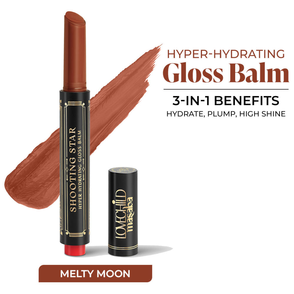 Shooting Star Hyper Hydrating Gloss Balm, Enriched with Peptides, Shea Butter & Jojoba Oil - Melty Moon