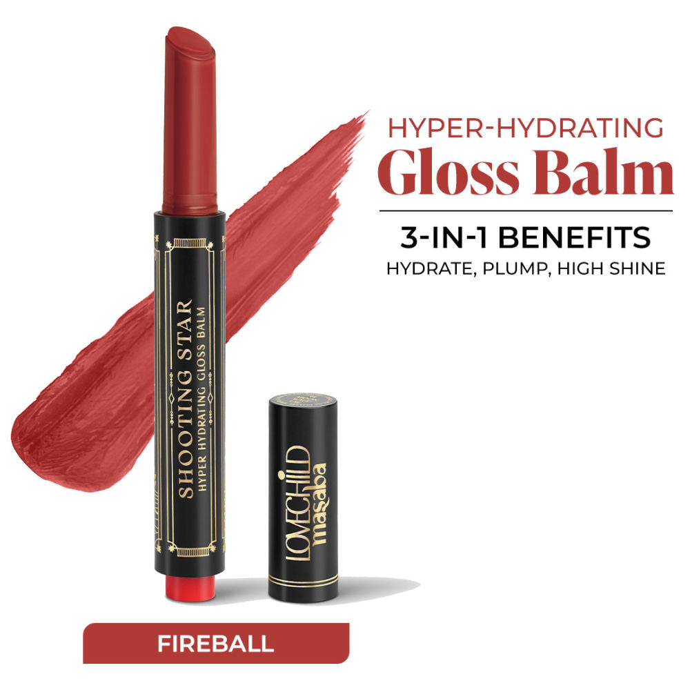 Shooting Star Hyper Hydrating Gloss Balm, Enriched with Peptides, Shea Butter & Jojoba Oil - Fireball