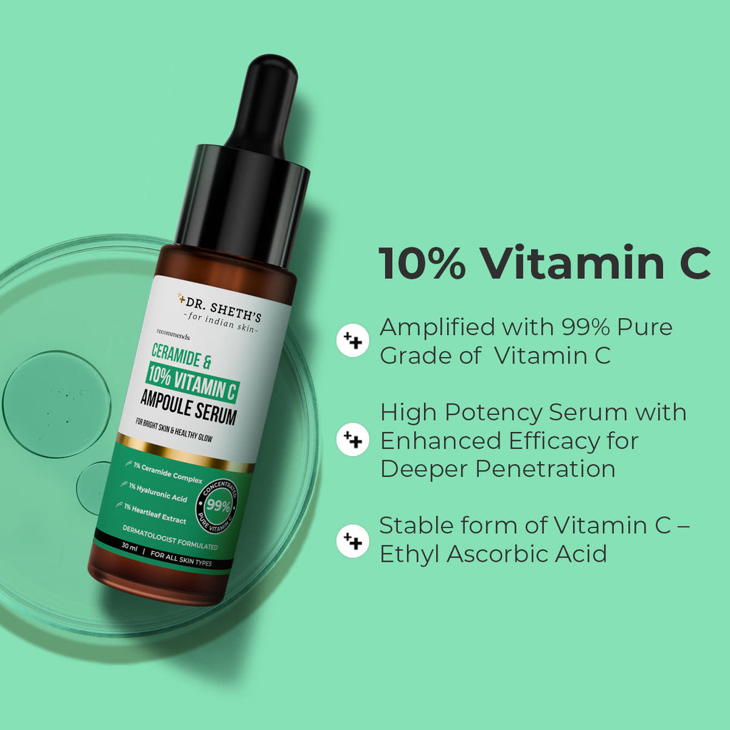 Non-Irritating Ceramide & 10% Vitamin C Ampoule Serum For All Skin Types
