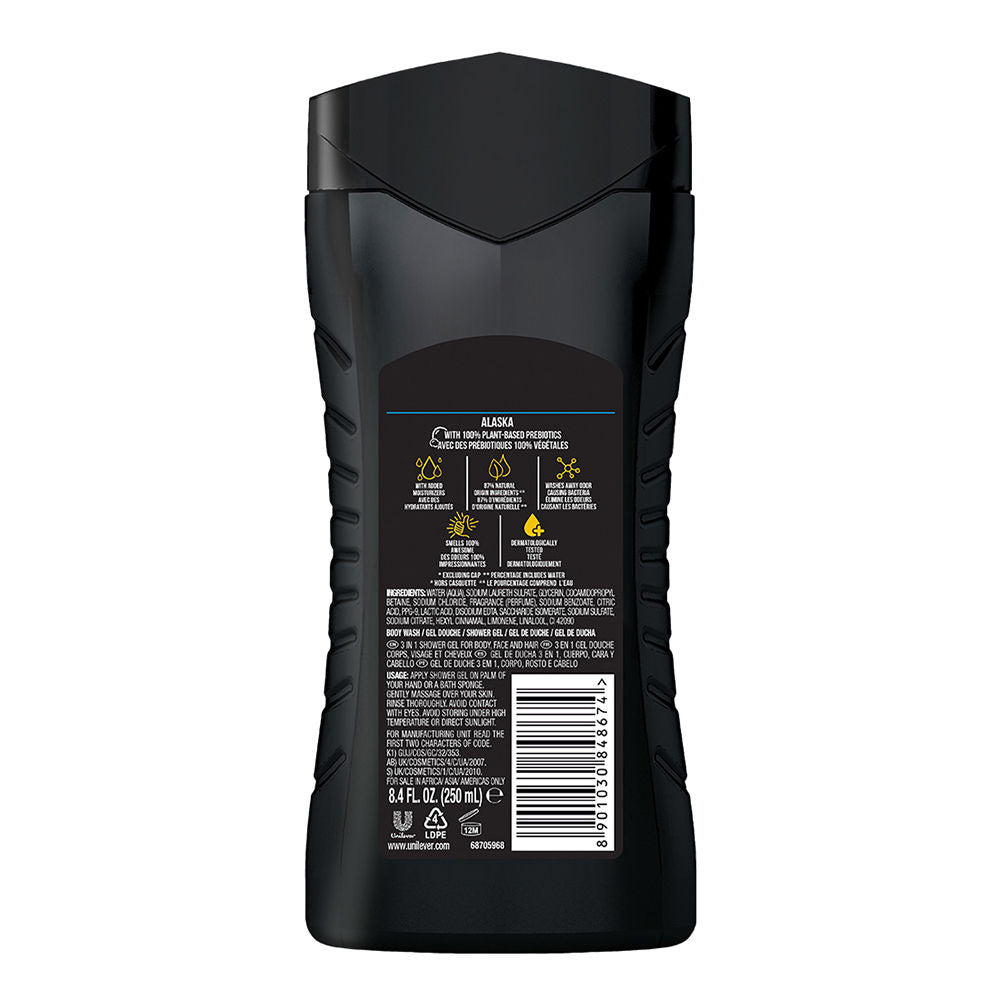 Alaska 3 In 1 Body, Face & Hair Wash For Men