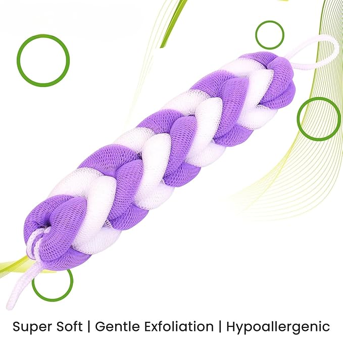 Loofah Belt Back Scrubber For Bathing - Color & Design May Vary
