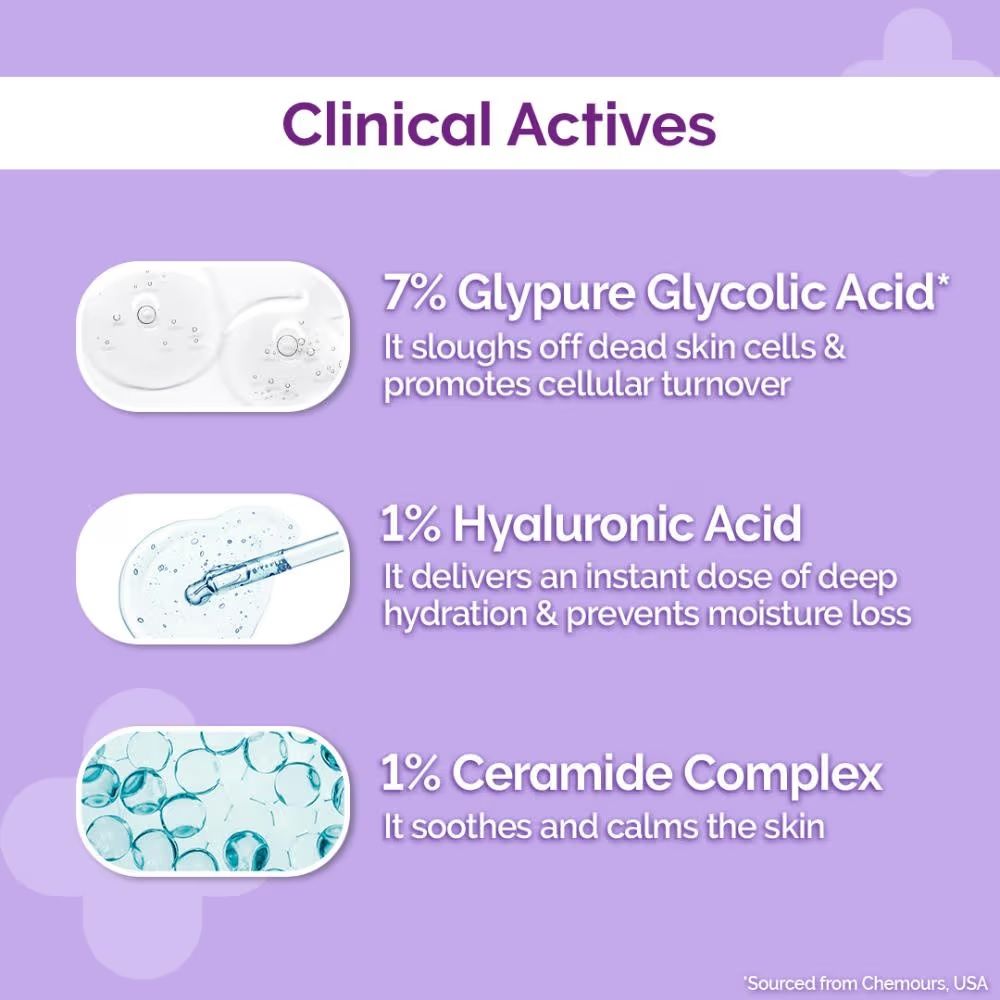7% Glycolic Acid Hydrating Toner for Exfoliation and All Skin Types
