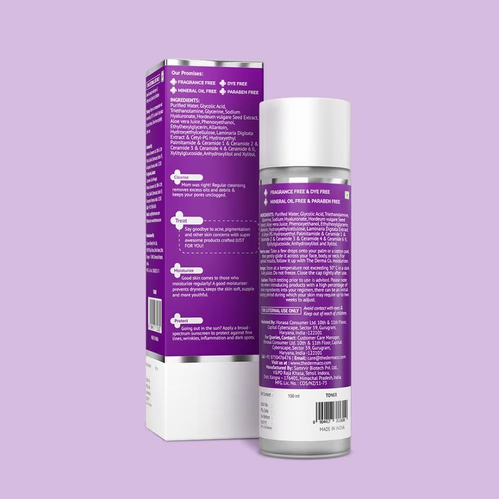 7% Glycolic Acid Hydrating Toner for Exfoliation and All Skin Types