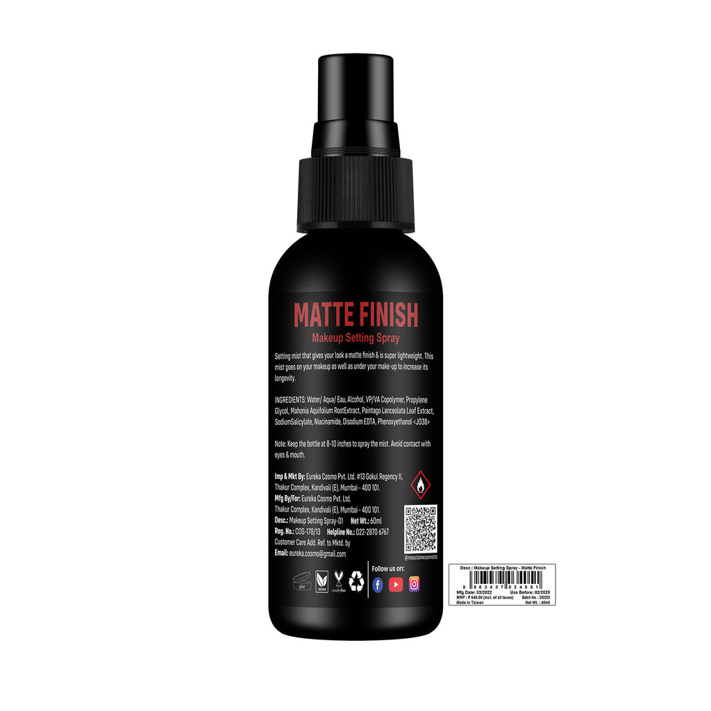 Fixing Spray For Makeup Matte Finish