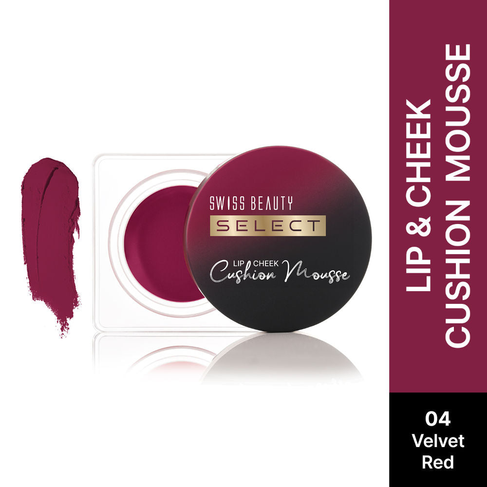 Select Lip And Cheek Cushion Mousse With Vitamin E - 4 Velvet Red