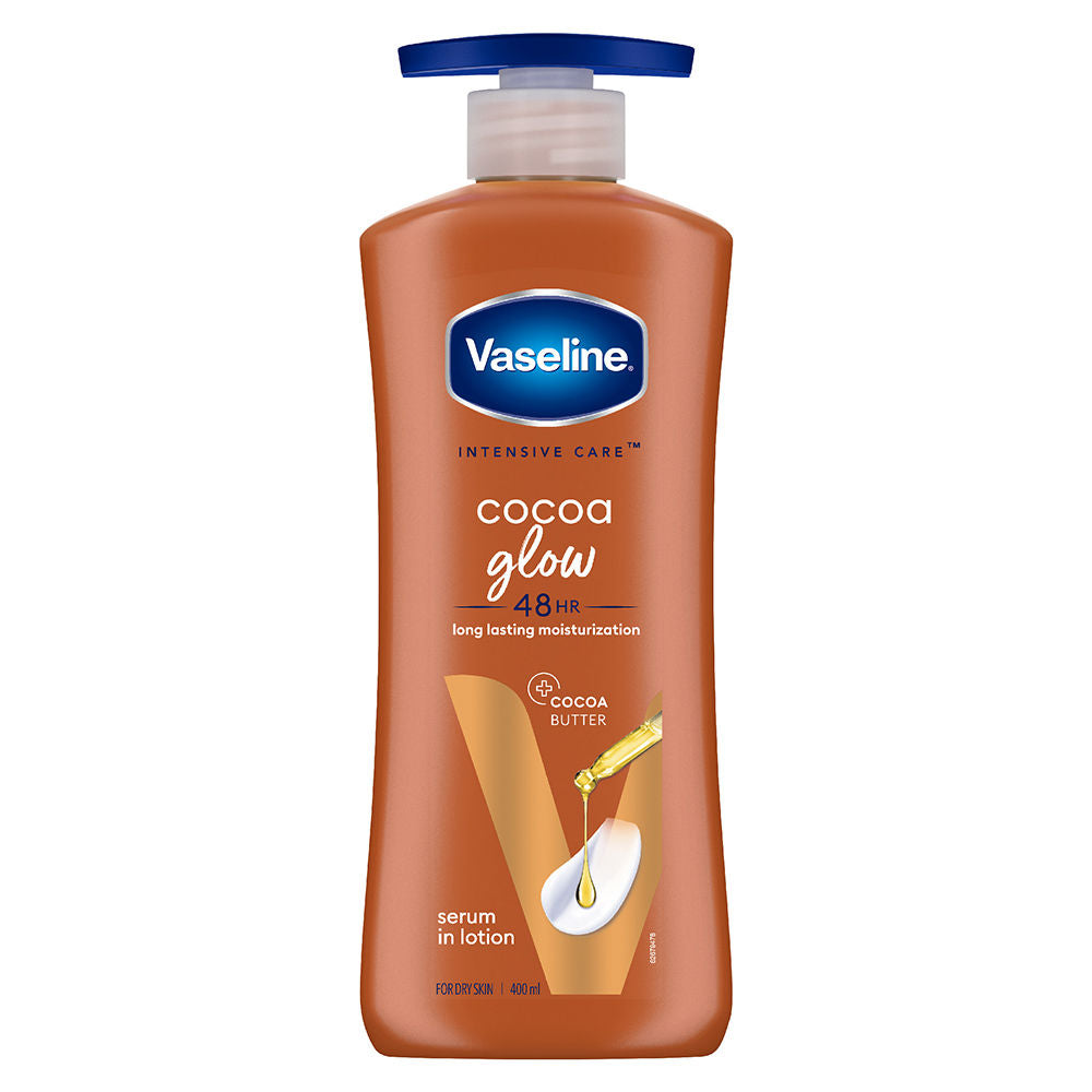Cocoa Glow Serum In Lotion, 600 ml , 100% Pure Cocoa & Shea Butter for Glowing & Soft Skin - 400ml