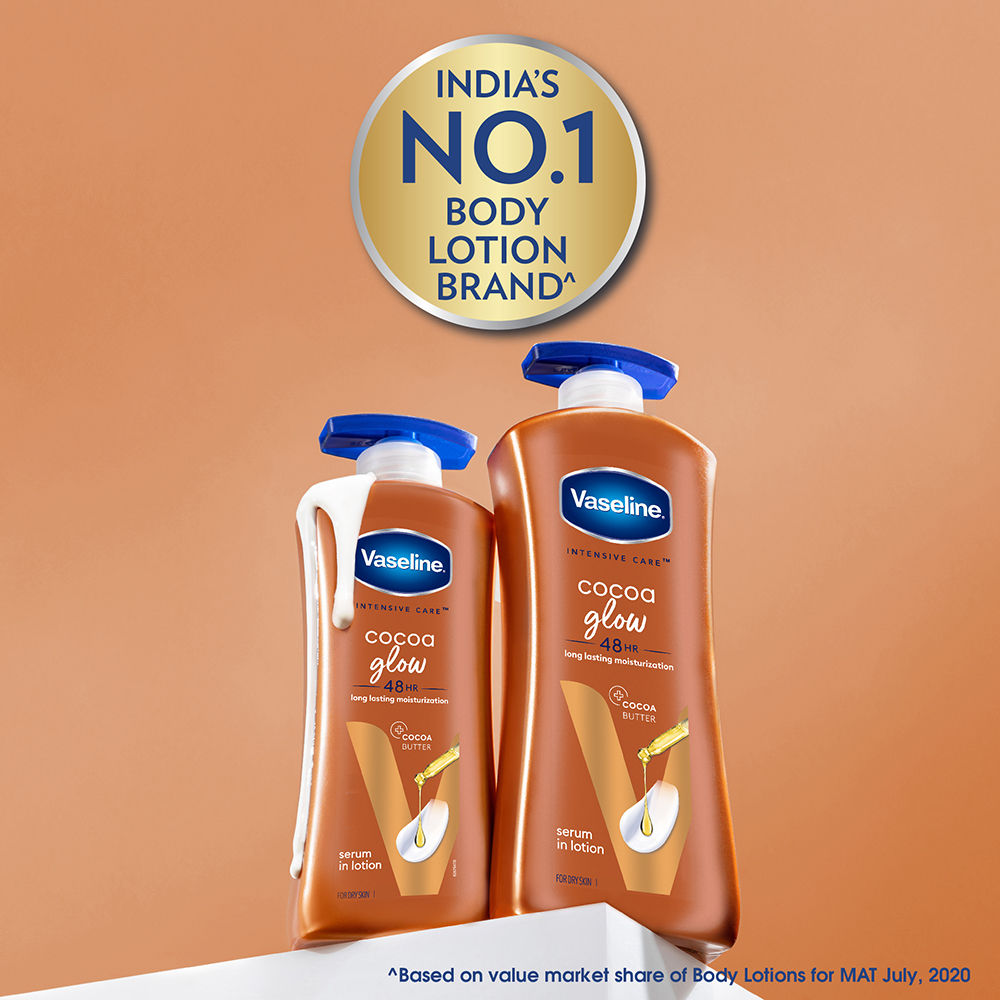 Cocoa Glow Serum In Lotion, 600 ml , 100% Pure Cocoa & Shea Butter for Glowing & Soft Skin