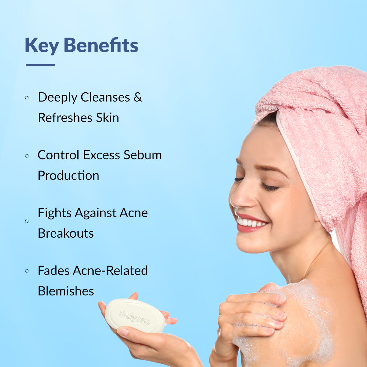 Salyzap Soap with Salicylic Acid, Tea Tree Oil & Vitamin-E