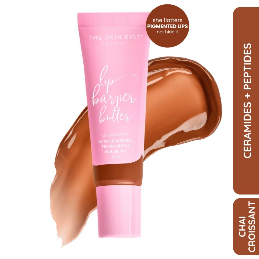 Lip Barrier Butter Brightens Hydrates Dry Pigmented Lips - Chai Croissant